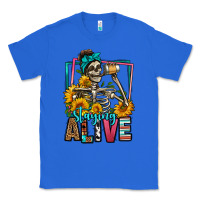 True Royal staying alive coffee drinking skeleton Classic Tee - Jasminsmagicworld