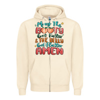Sandshell may the booty get fatter & the belly Zipper Hoodie - MaliasSmallBusiness