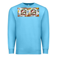 Ocean Blue When You're Dead Inside But It's Christmas Hippie Skeleton Santa Premium Sweatshirt - Artiststas
