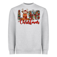 Heather Grey love christmas reindeer Heavyweight Sweatshirt - Jasminsmagicworld