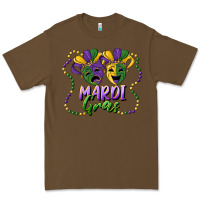 Cacao mardi gras mask and beads Premium Tee - RanaPortraitStore