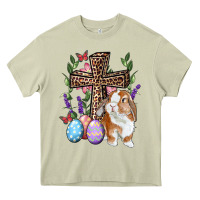 Mossy Easter bunny and floral cross Heavy Core Tee - RanaPortraitStore