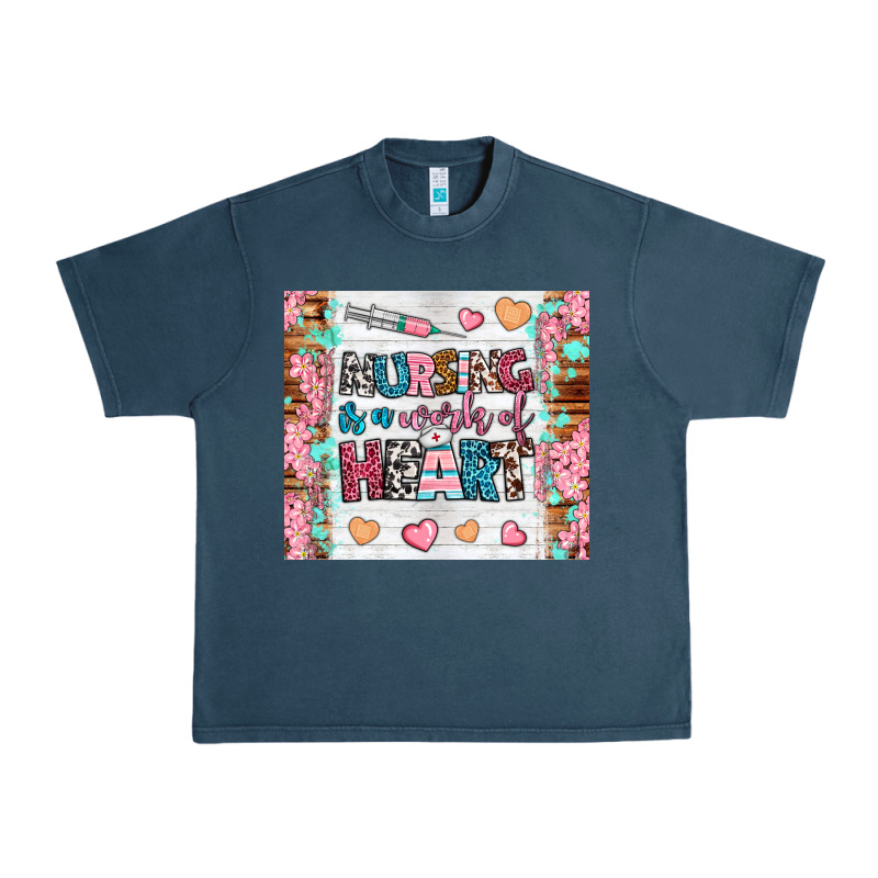 Nursing Is A Work Of Heart Tumbler Urban Heavy Tee by BundleAndBundleShop | Teevron