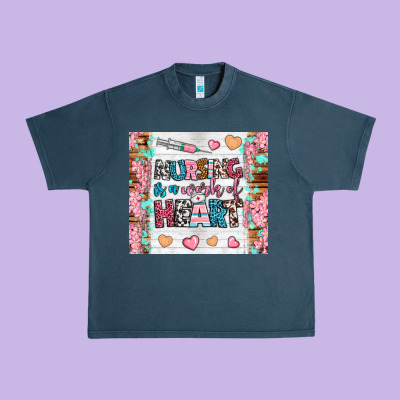 Nursing Is A Work Of Heart Tumbler Urban Heavy Tee Designed By Bundleandbundleshop