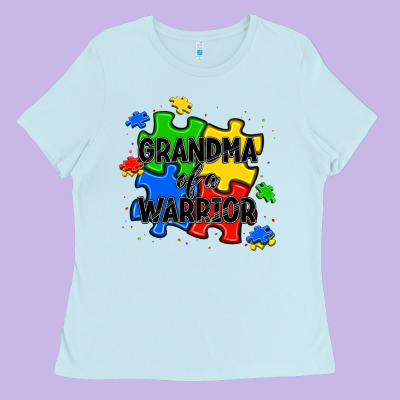 Grandma Of A Warrior Ladies Tee Designed By Jahusdesignshop