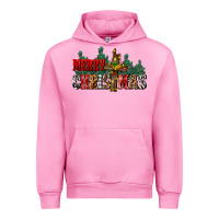 Fuchsia Pink merry christmas  cross Urban Hoodie - CowGirlArtShop