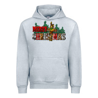 Heather Grey merry christmas  cross Urban Hoodie - CowGirlArtShop