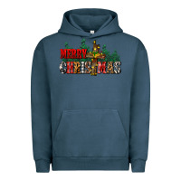 Pigment Midnight Navy merry christmas  cross Urban Hoodie - CowGirlArtShop