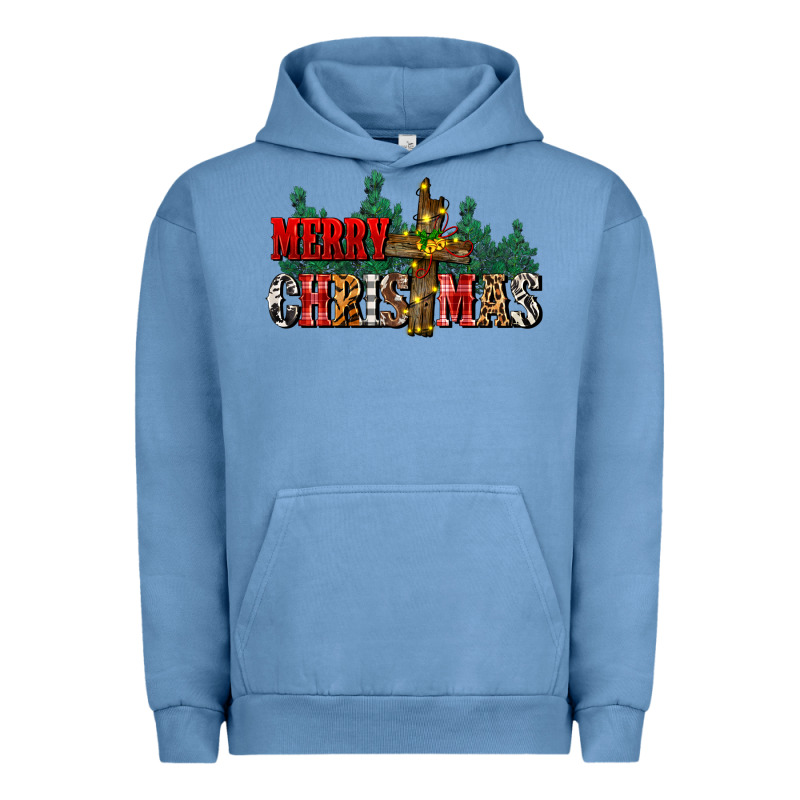 Merry Christmas  Cross Urban Hoodie by CowGirlArtShop | Teevron