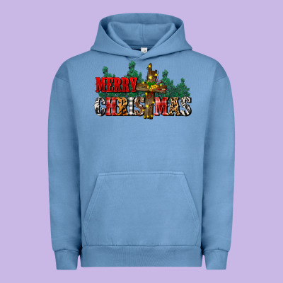 Merry Christmas  Cross Urban Hoodie Designed By Cowgirlartshop