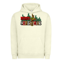 Pigment Pistachio merry christmas  cross Urban Hoodie - CowGirlArtShop