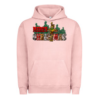 Pigment Salmon merry christmas  cross Urban Hoodie - CowGirlArtShop