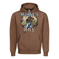 Chestnut mamas boy western cowboy boots cactus Zipper Hoodie - NancyCooperArtShop