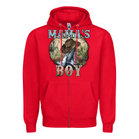 Red mamas boy western cowboy boots cactus Zipper Hoodie - NancyCooperArtShop