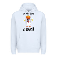 White I'm Just Here For The Boos Premium Hoodie - Bettercallsaul