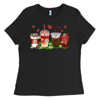 Black coffee cups lady bug with daisies Ladies Tee - texasbilliewilder