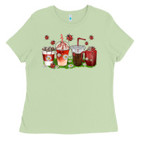 Matcha coffee cups lady bug with daisies Ladies Tee - texasbilliewilder