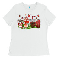 White coffee cups lady bug with daisies Ladies Tee - texasbilliewilder