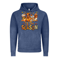 Vintage Denim Tis' the season Fall Heifer coffee cups Vintage Hoodie - RanaPortraitStore