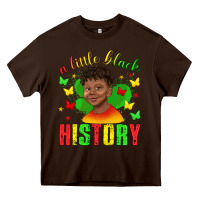 Chocolate Brown a little black history with boy juneteenth Heavy Core Tee - texasbilliewilder