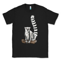 Black Ringtail Cat Classic Tee - LillyAllenDesigns