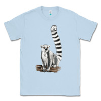 Dusty Blue Ringtail Cat Classic Tee - LillyAllenDesigns