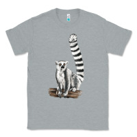 Heather Grey Ringtail Cat Classic Tee - LillyAllenDesigns