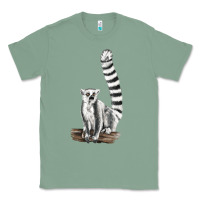 Sage Ringtail Cat Classic Tee - LillyAllenDesigns