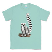 Seafoam Ringtail Cat Classic Tee - LillyAllenDesigns