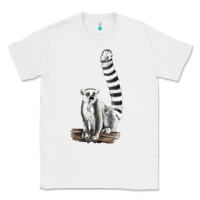 White Ringtail Cat Classic Tee - LillyAllenDesigns