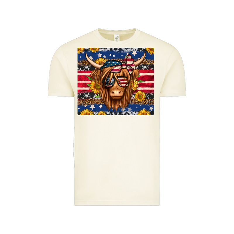 4th Of July Longhaired Cow Tumbler Vintage Tee by Jasminsmagicworld | Teevron