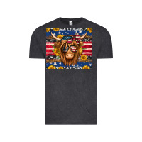 Vintage Black 4th of july longhaired cow tumbler Vintage Tee - Jasminsmagicworld