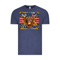 Vintage Denim 4th of july longhaired cow tumbler Vintage Tee - Jasminsmagicworld
