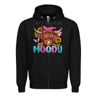 Black just a little moody Zipper Hoodie - MaliasSmallBusiness