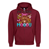 Burgundy just a little moody Zipper Hoodie - MaliasSmallBusiness