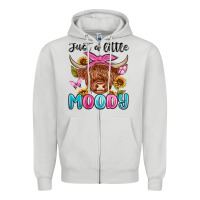 Dove Grey just a little moody Zipper Hoodie - MaliasSmallBusiness
