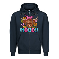 Navy just a little moody Zipper Hoodie - MaliasSmallBusiness