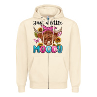 Sandshell just a little moody Zipper Hoodie - MaliasSmallBusiness