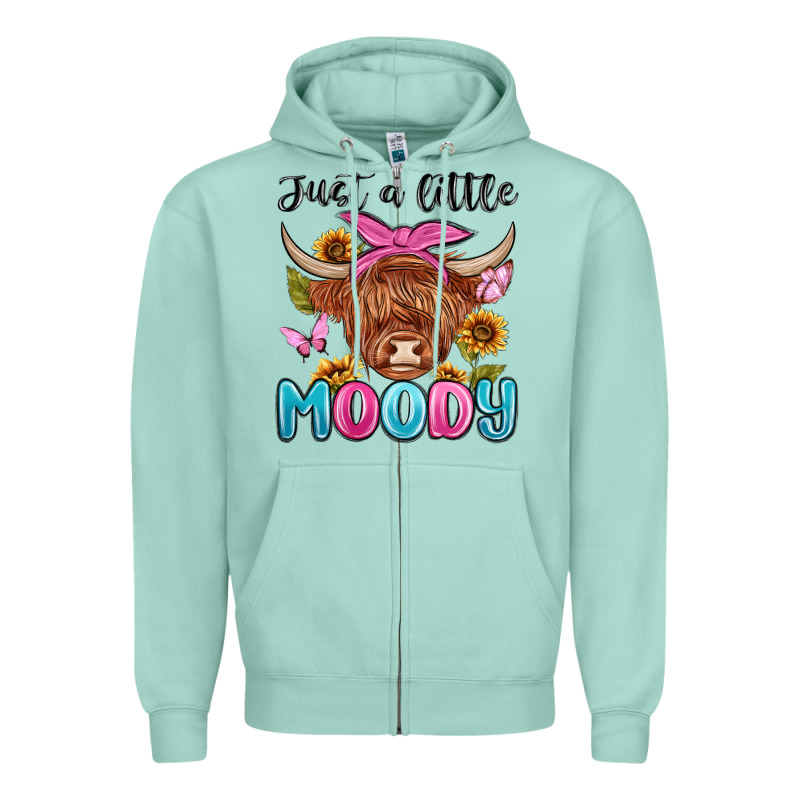 Just A Little Moody Zipper Hoodie by MaliasSmallBusiness | Teevron