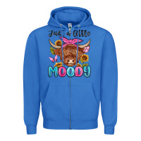 True Royal just a little moody Zipper Hoodie - MaliasSmallBusiness