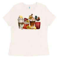 Bone coffee cups rooster Ladies Tee - texasbilliewilder