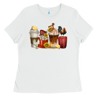White coffee cups rooster Ladies Tee - texasbilliewilder