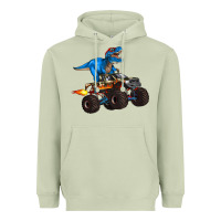 Monster Truck And  T Rex Dinosaur Heavyweight Hoodie | Teevron