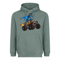 Sage monster truck and  t rex dinosaur Heavyweight Hoodie - Artiststas
