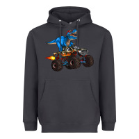 Smoke monster truck and  t rex dinosaur Heavyweight Hoodie - Artiststas