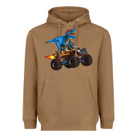 Toasted Coconut monster truck and  t rex dinosaur Heavyweight Hoodie - Artiststas