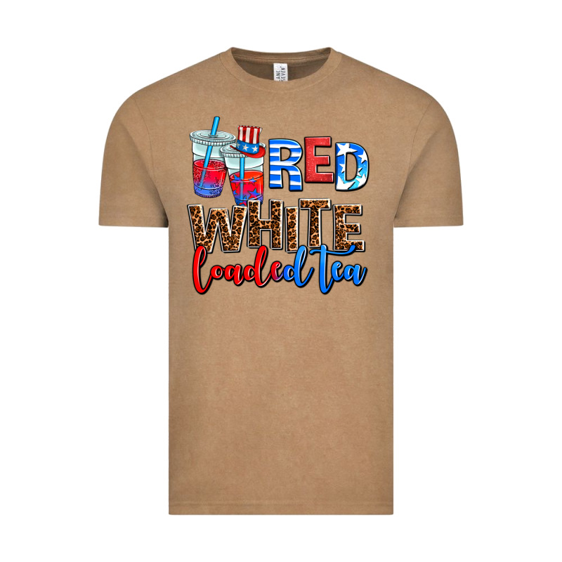 Red White Loaded Tea Vintage Tee by AdoDesignShop | Teevron