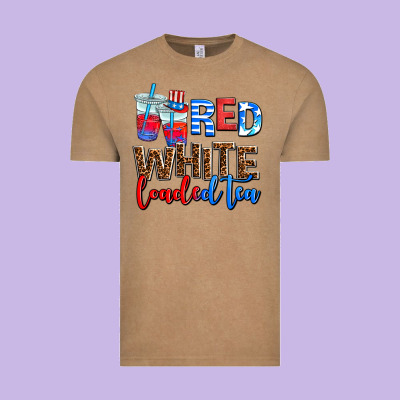 Red White Loaded Tea Vintage Tee Designed By Adodesignshop