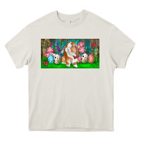 Cream Spring Easter Bunny Heavy Core Tee - RanaPortraitStore