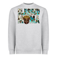 Heather Grey blessed mama Heavyweight Sweatshirt - JahusDesignShop